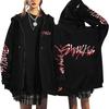 Women's Zip Up Hoodies Teen Girls Letter Printing Sweatshirt Clothing Casual Drawstring Jacket With Pockets
