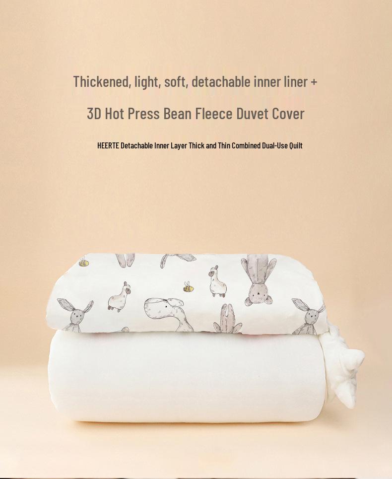 Autumn Winter Baby Blanket with Removable Inner Layer - Soothing Swaddle for Newborns and Toddlers.