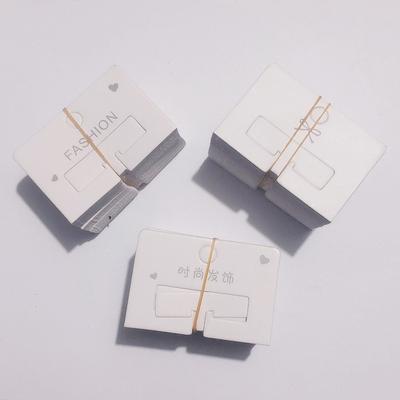 50Pcs Simple Hair Clip Packaging Paper Cards  Hair Accessories Display Cards Hair Clip Cardboard Hairpin Tags Holders