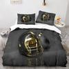 Premium Football Duvet Cover For Boys Girls Burning Football Microfiber Sports Games Theme Soft King Size Quilt Cover