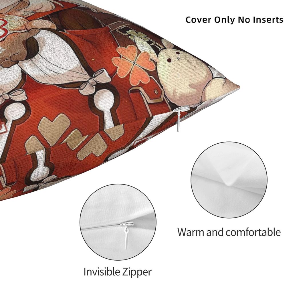 Genshin Impact Klee Pillow Case Comfy Pillow Cover Fashion Pillowcases For Chair Sofa Home Decor