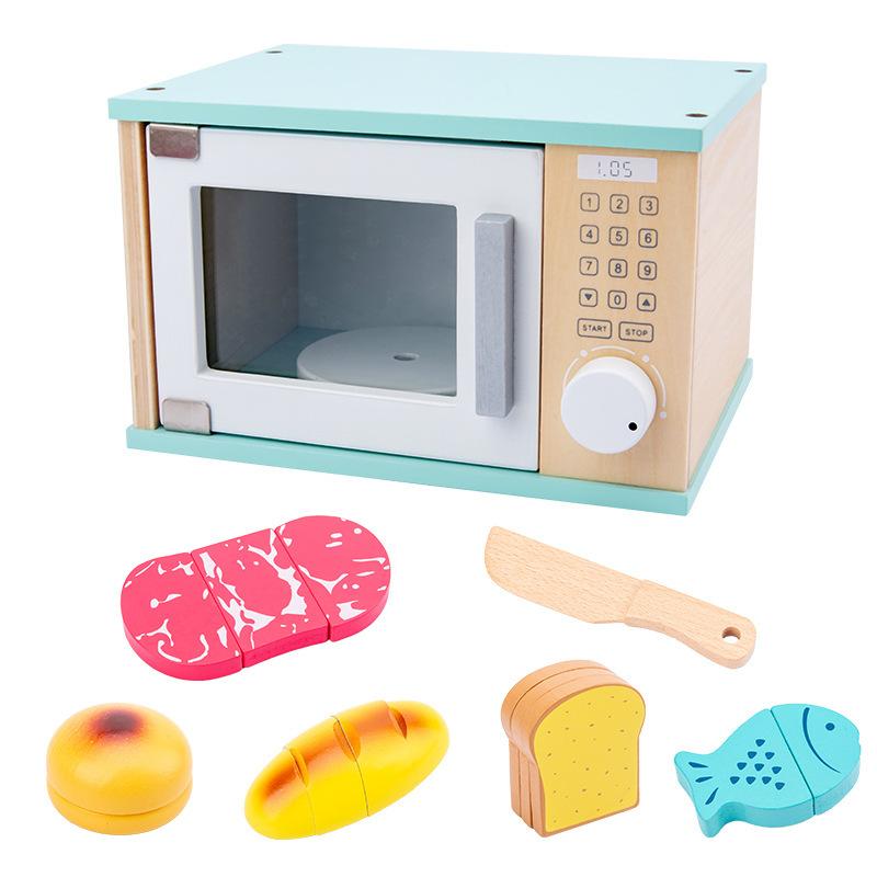 Wooden Children's Play House Simulation Kitchen Toy Set Wooden Boys and Girls Baby Birthday Gift Cutting Paradise