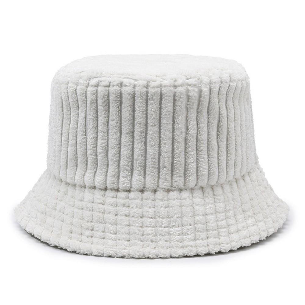 Adjustable Corduroy Bucket Hat Breathable Travel Sun Shade Cap Fashion Fisherman Hat for Women