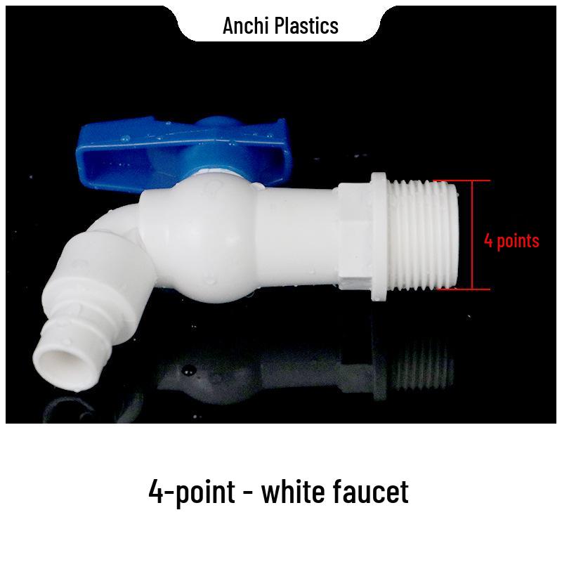 

PVC Washing Machine Faucet, Plastic, Threaded Male Spout, Single Outlet, 4/6 Point, for Home Improvement & Building Materials.