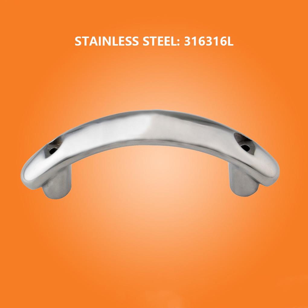 Stainless Steel Boat Handle Grab Thickened Solid Polished Equipment Bow Pull Rail Silver Rustproof Accessories