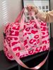 Spacious & Durable Women'S Carry-On Travel Bag With Animal Print Nylon Large Capacity Sports Gym Bag  Weekend Overnight Bag