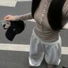 VIONA American Retro Hip-Hop Oversized Woman Black Casual Sweatpants Korean Streetwear Loose Jogging Pants High Waist Wide-Leg Pants