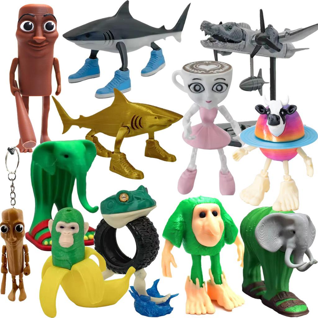 3D Printing Tung Tung Tung Sahur Action Figure Dolls Toy Tungtungsahur Model Kid Gift