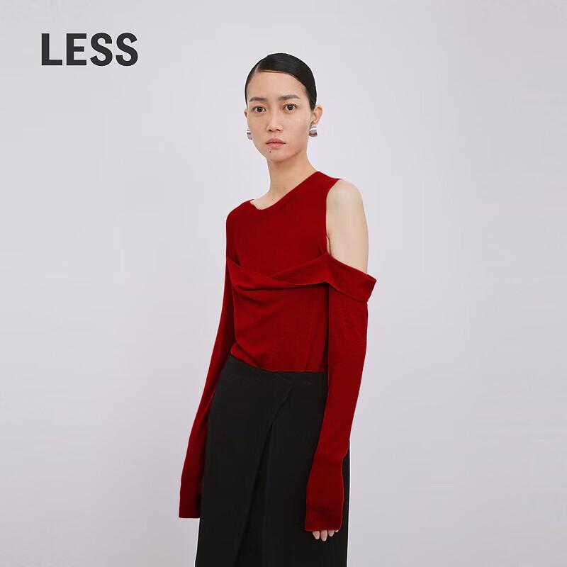 

LESS 2023 Winter Merino Wool Round Neck Pullover Sweater L