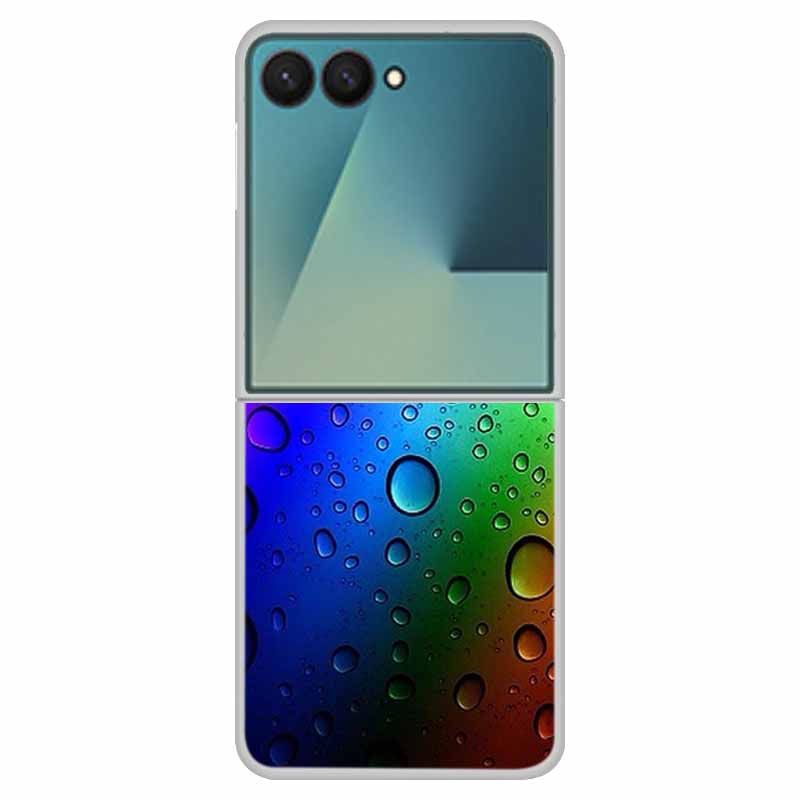 Funda For SAMSUNG Z Flip 7 Cases Marble Clear Hard PC Phone Back Cover for Galaxy Z Flip7 5G Back Cover ZFlip7 Transparent Shell