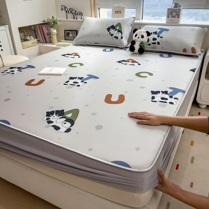 

Матрас из ледяного шелка, трехкомпонентный, летняя простыня, наматрасник, защитный чехол для матраса, мягкий коврик для кондиционера 90 × 200Cm two-piece set