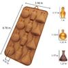 Halloween Chocolate Molds 3pcs Silicone Candy Molds Halloween Apothecary Potion Bottle for Ice Cube Jelly Crayon Gummy Cupcake Decoration