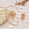 Glamorous Metal Tassel Arm Chain Multi Style Fashion Flower Bracelet Retro Adjustable Wide Open Bangle Hand Jewelry