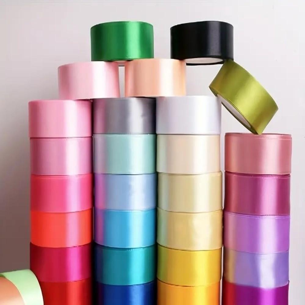 1Roll 1.5 Inch X 25 Yards Solid Satin Ribbons DIY Gift Wrapping Bridal Bouquets Bouquet Ribbons Handmade Bows Cake Packaging