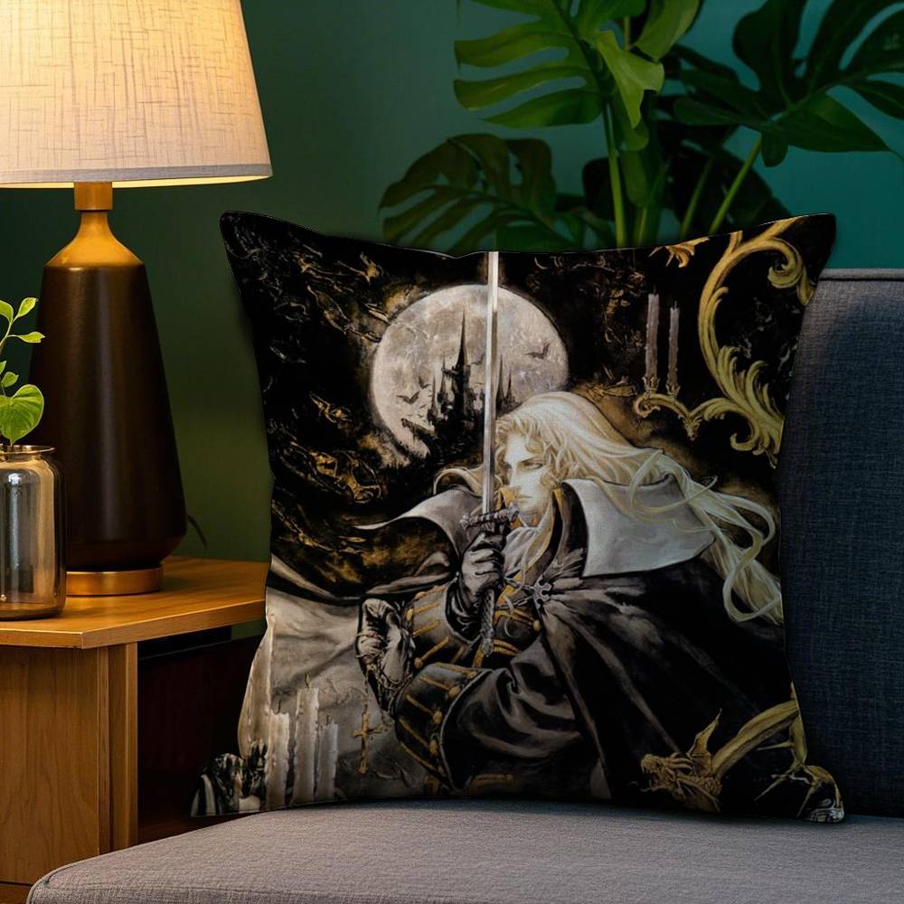 Anime C-Castlevania Game Pillow Case Sofa Living Room Bedroom Double-sided Printing Square Cushion Nap Time Pillow Case