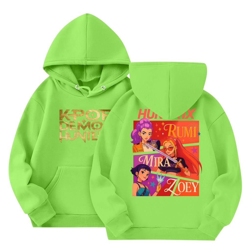 Child Fashion Lightweight Long Sleeve Pullover With Pockets  Print Hoodie