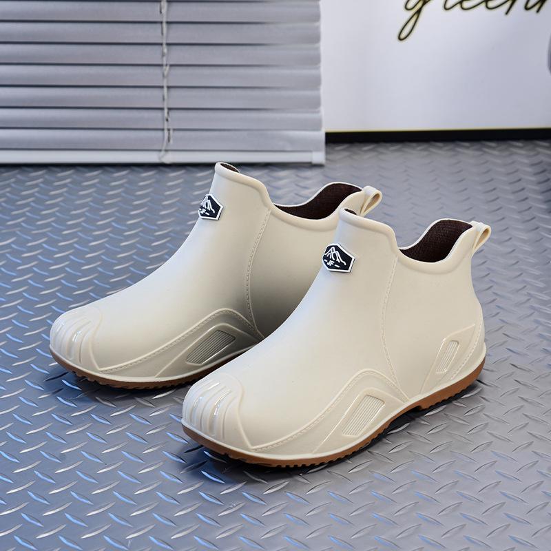 Frühling/Sommer Herren Bequeme Wasserdichte Rutschfeste Regenstiefel - Kurzer Schaft, Dicke Sohle, Ideal für Küchenarbeit und Angeln