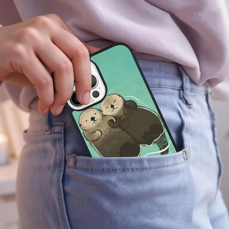 Sea Otter Animal Soft Phone Case For iPhone 17 Air 15 16e 14 13 Pro Max Coque 12 11 Pro Max PLUS Cover