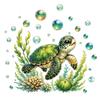 1 X Glow In The Dark Green Turtle Indoor Sticker