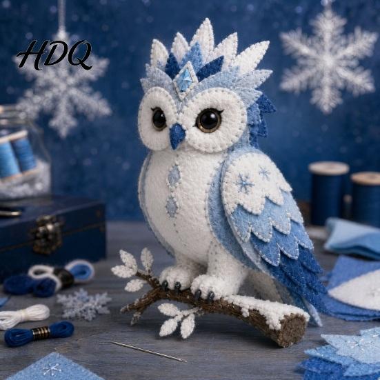 Handmade Plush Toy Kit Arctic Animals DIY Patchwork for Beginners Winter Guardians Animal Sewing Kit 3D Creative Gift Crafters Stuffed Mythical