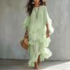 Women's Ruffle Hem Long Maxi Dress for Casual Summer Beach Vacation Wear