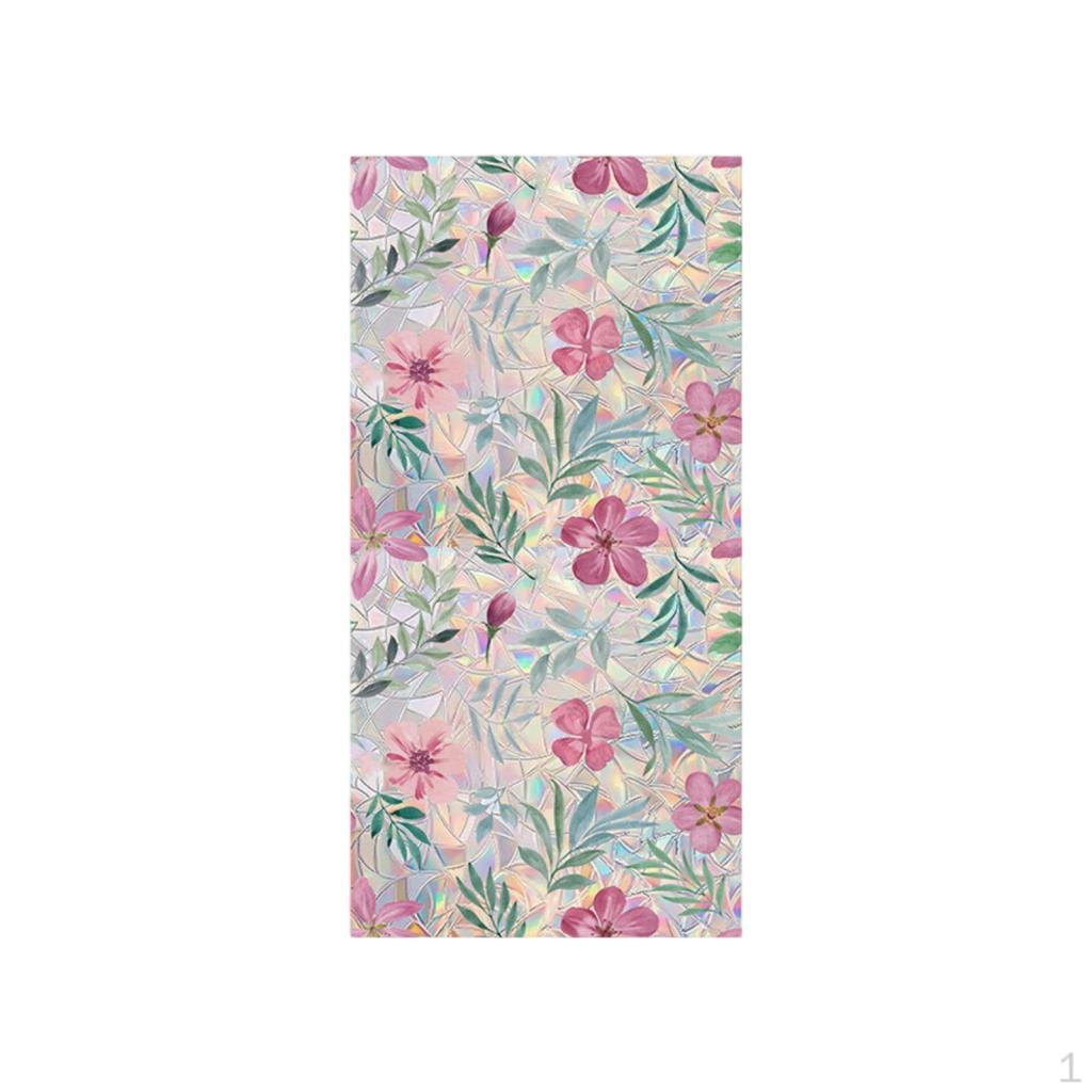 

2 шт. Наклейки на окна с садовыми цветами, наклейки на двери, красочный дисплей, современные цветочные наклейки для