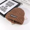 Korean Style All match Knitted Hat Warm Ear Protection Pullover Hat for Women Autumn and Winter Personalized Cold Hat Thickened Plush Hat Small Face