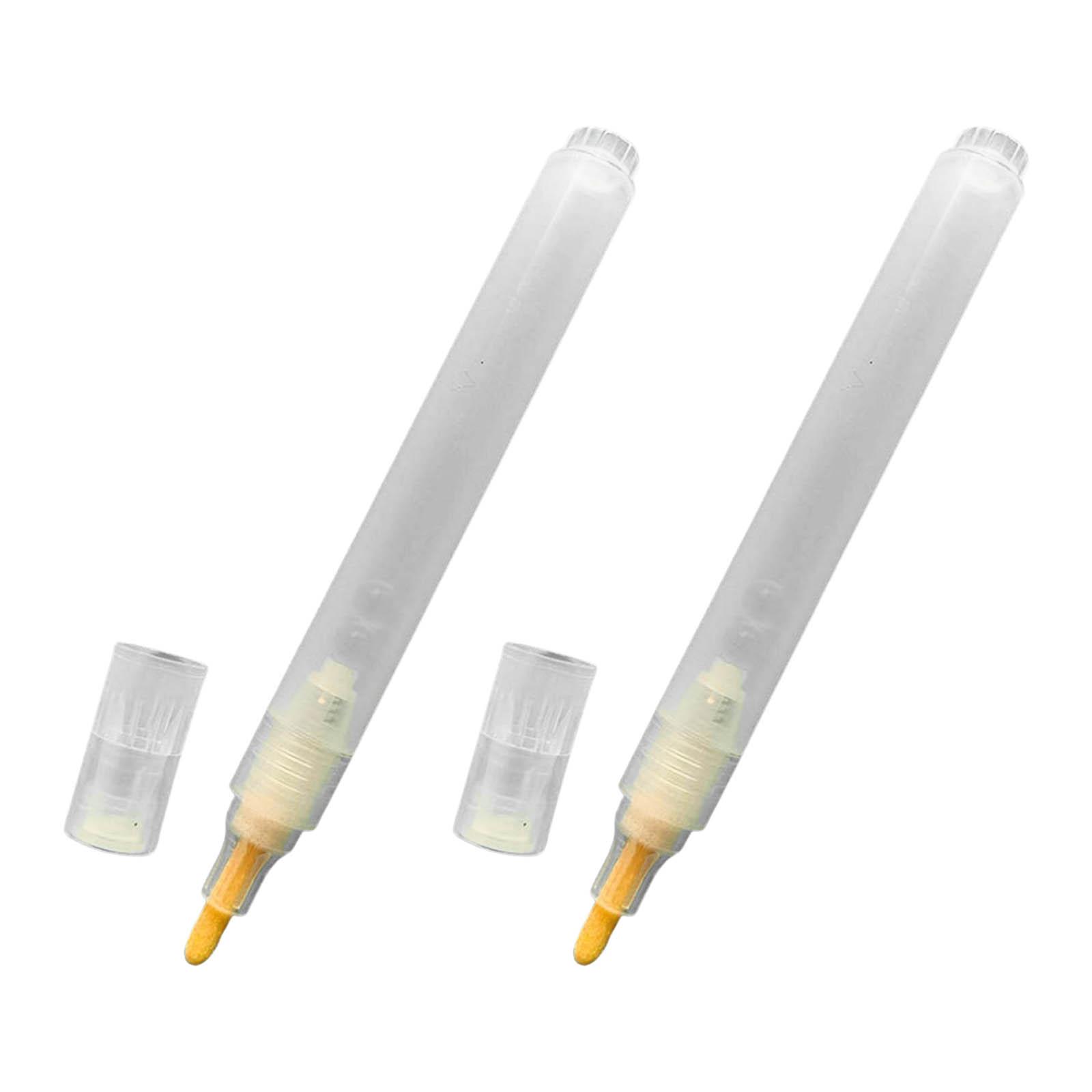 

2 шт пустые ручки для рисования с плоским или круглым наконечником акриловые пустые маркеры многоразовые пустые маркеры для рисования по дереву и ткани C