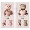 3D Matte Standing Bear Foil Balloons Bear Hold Heart Wedding Birthday Party Decoration Balloons Gifts Supplies