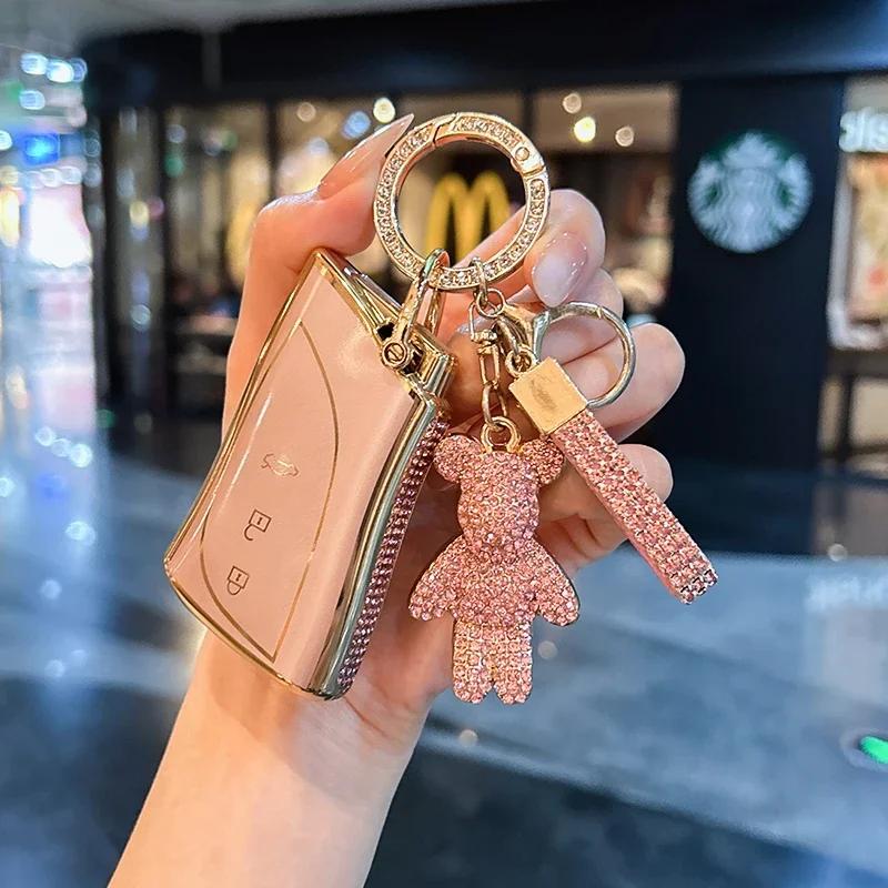 For Lexus Car Keycase Es200 Rx300 Nx200 Ux260H Es300H Is250 Keycover Keyshell Keychain Cars Accessories Keyring Car Key Case