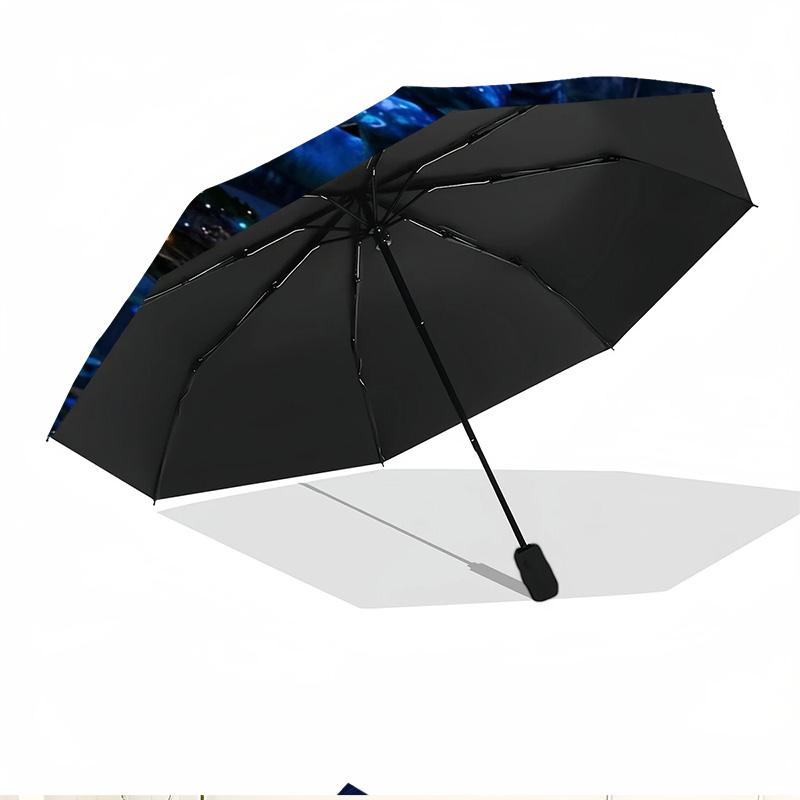 Avatar Print Automatic Open Close Umbrella, Portable Foldable Umbrella, for Outdoor Commute Camping Trip, Ideal Birthday Gift
