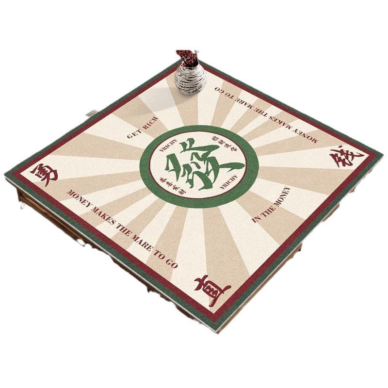 Chinese Style Mahjong Table Mat - Soundproof, Noise-Reducing, Wear-Resistant Square Table Cloth for Chess and Card Rooms