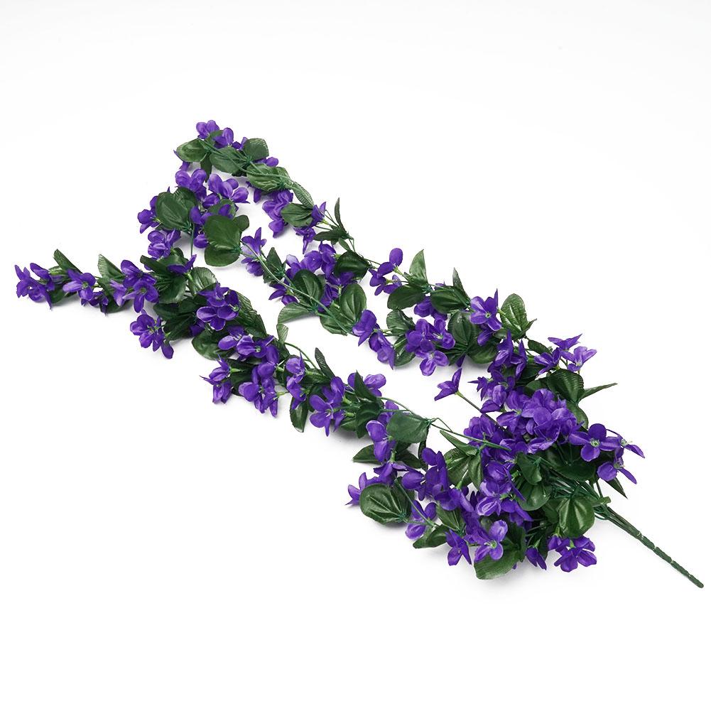 1pc Artificial Flowers Vine  Fake Flowers Ivy Vine Hanging Garland Wedding Home Decoration For Countyards
