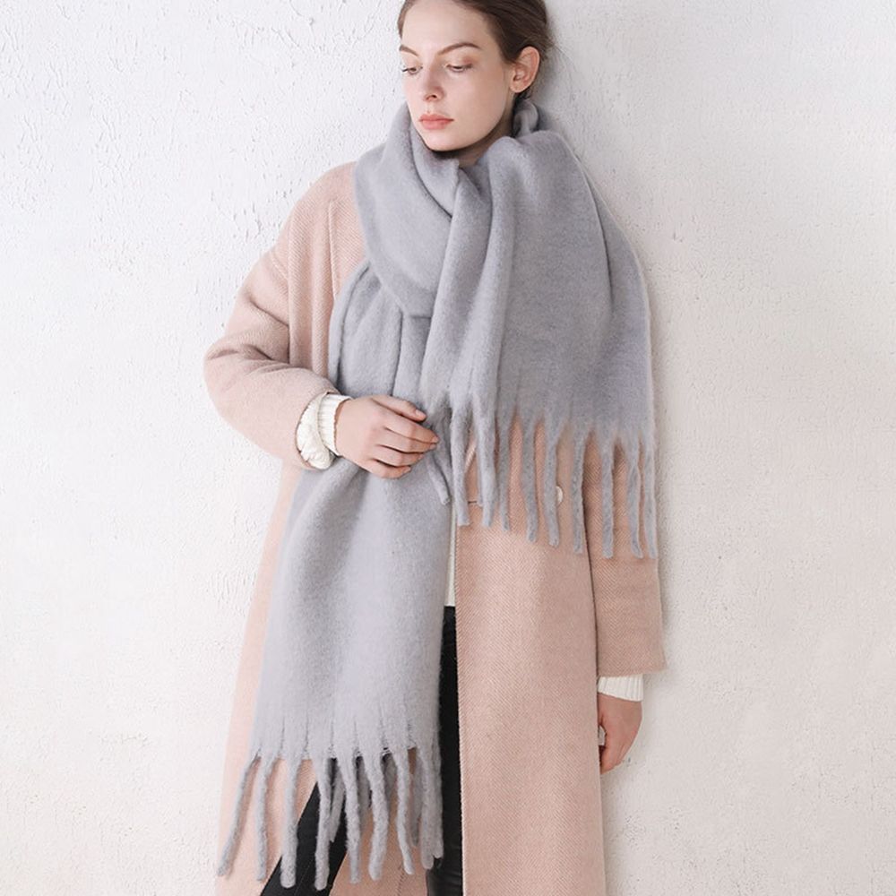 Winter Korean Style Scarves Pashmina  Wraps Female Cashmere Shawl Cashmere Scarves Solid Scarf