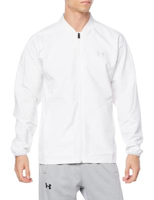 UA CG Stretch Woven Crew Neck WHT/HGY