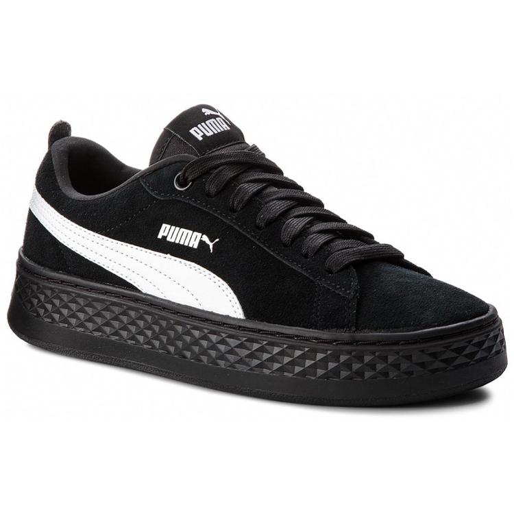 New PUMA Smash Platform Sd 'Black White' Women's 366488-02