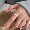 Elegant Korean-Style Sweet Pearl Silver Ring for Women - Handmade Geometric Design, Perfect for Any Occasion.