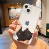 Kiss Cat Cute Kitten Cartoon Luxury Transparent Phone Case For iPhone 15 14 13 12 mini 11 Pro Max XS X XR SE 7 8 Plus Cover
