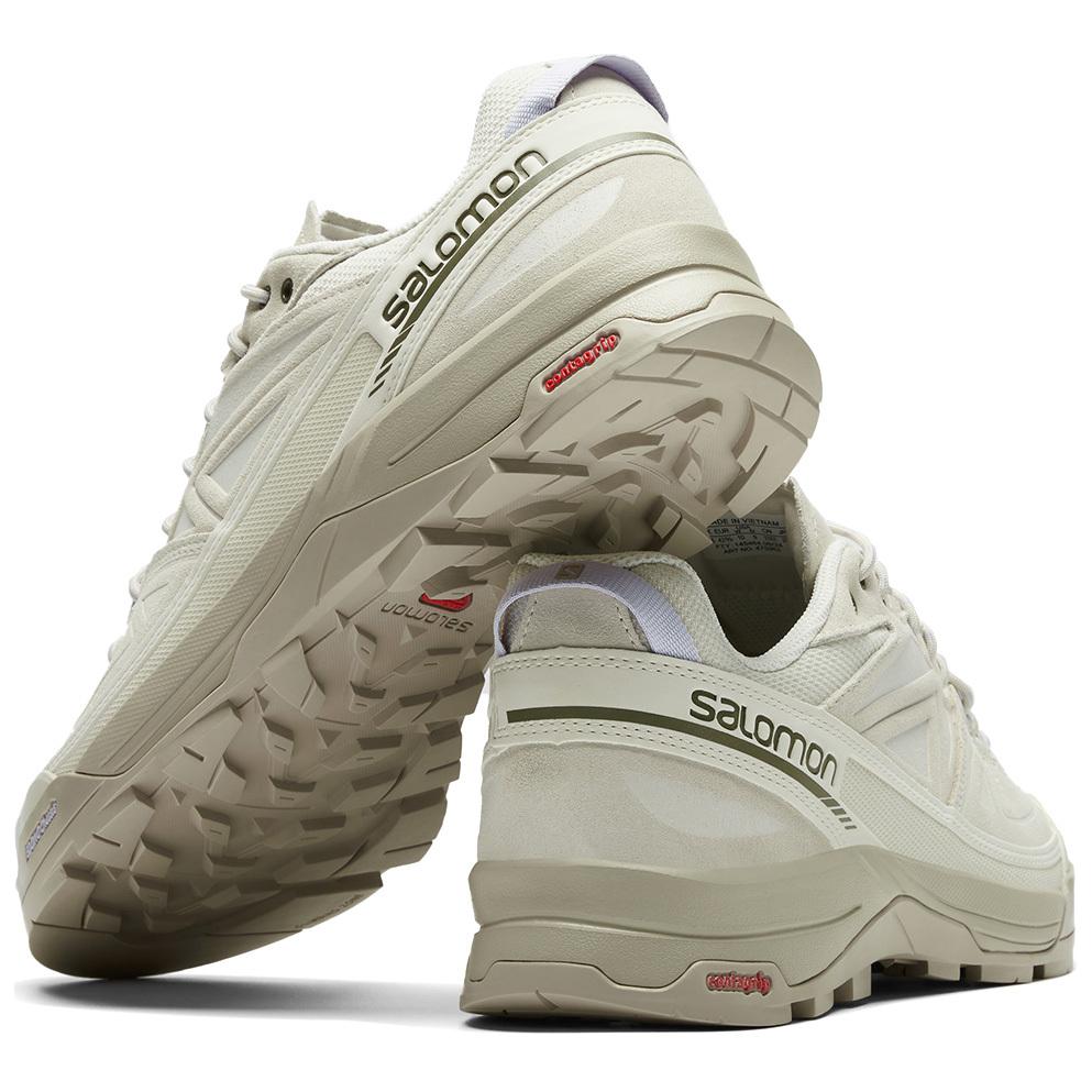 SALOMON X-ALP Leder Mandelmilch Unisex Sneaker Cremeweiß-Pfeffer L47596200