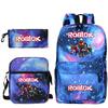 Primary And Secondary School Students Casual Schoolbag Three-Piece Cartoon Game Merchandise Printed Children'S Fashion Backpack