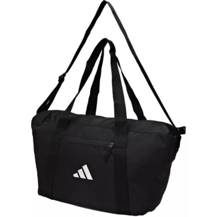 Adidas Polyester Handbag Travel Bag Women's Black & Metallic Silver IT2122