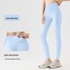 Spring 2026 Slim Fit Yoga Pants: Abdominal and Hip Support, Back Waist Pocket, Solid Color, Outdoor Wear, Tight-Fitting, Thin Style, New Arrival.