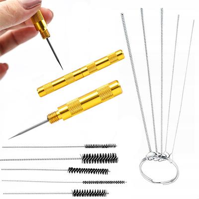 Zestaw Narzędzi Do Czyszczenia Pistoletu Malarskiego 5szt. – Metalowe Wycior I Złoty Przebijak | Trwałe Materiały | Skuteczne Czyszczenie