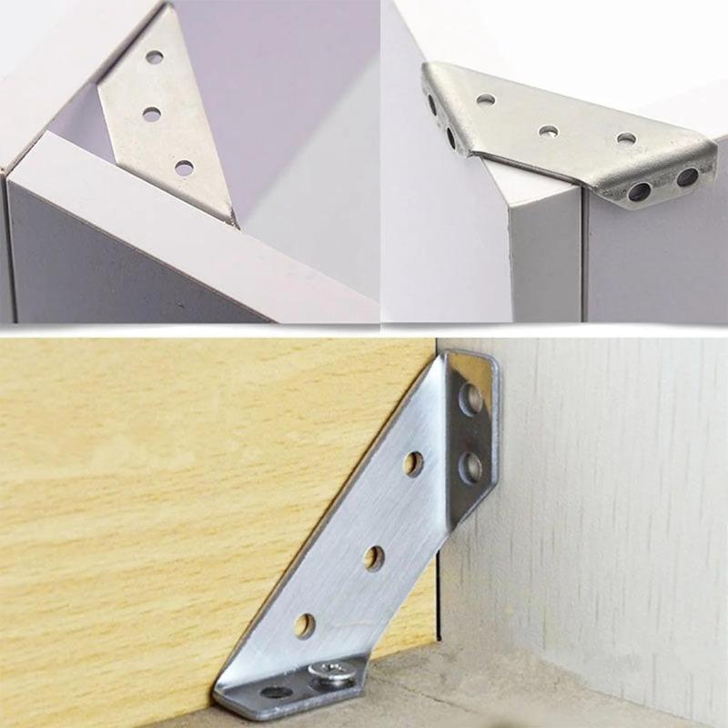 20/50 Buc Conector de Colț Mobilier Oțel Inoxidabil Suport de Colț Suport de Colț Triunghiular Universal cu Șurub Colțare
