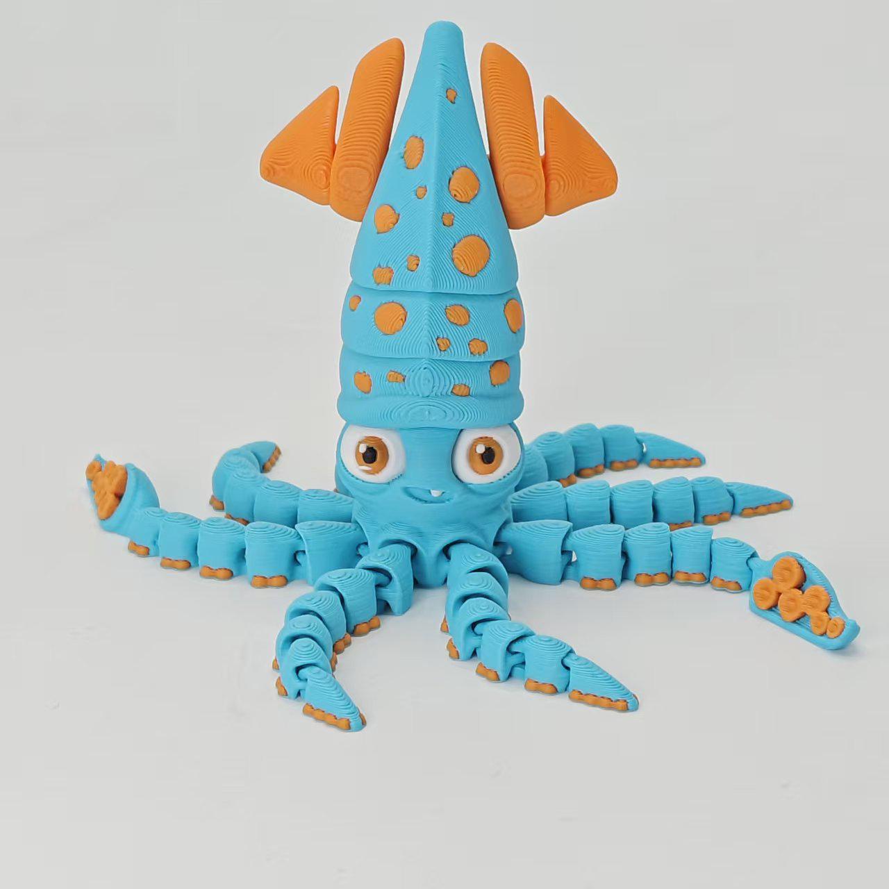 3D Printed Movable Pirate Octopus Toy - Children s Day Caribbean Figure