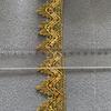 4 meters/13.12ft each pack Golden Metallic Wavy Fringe Lace Trim Vintage Wave Laces sequin Scalloped Decorative Ribbon for Wedding Dress