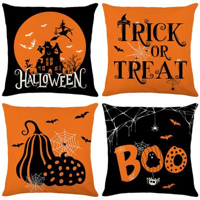 Halloween Pillow Cover Linen Printed Home Sofa Cushion Cover Living Room Bedroom Decoration Pillow Cover