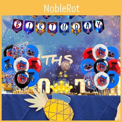 Poppy Playtime Huggy Wuggy Verjaardagsfeest Decoraties Premium Set Van Ballonnen En Taarttoppers