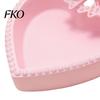 Lightweight Luxury Desk Decor 3D Printed Bow Jewelry Tray, Cute Heart-Shaped Organizer, Stable Decorative Desktop Organizer Unique Art Collection