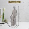 Man with Dog Statue Ornament 2.1x1.5x6.5inch Multipurpose Cute Lightweight for Pet Owners Heartfelt